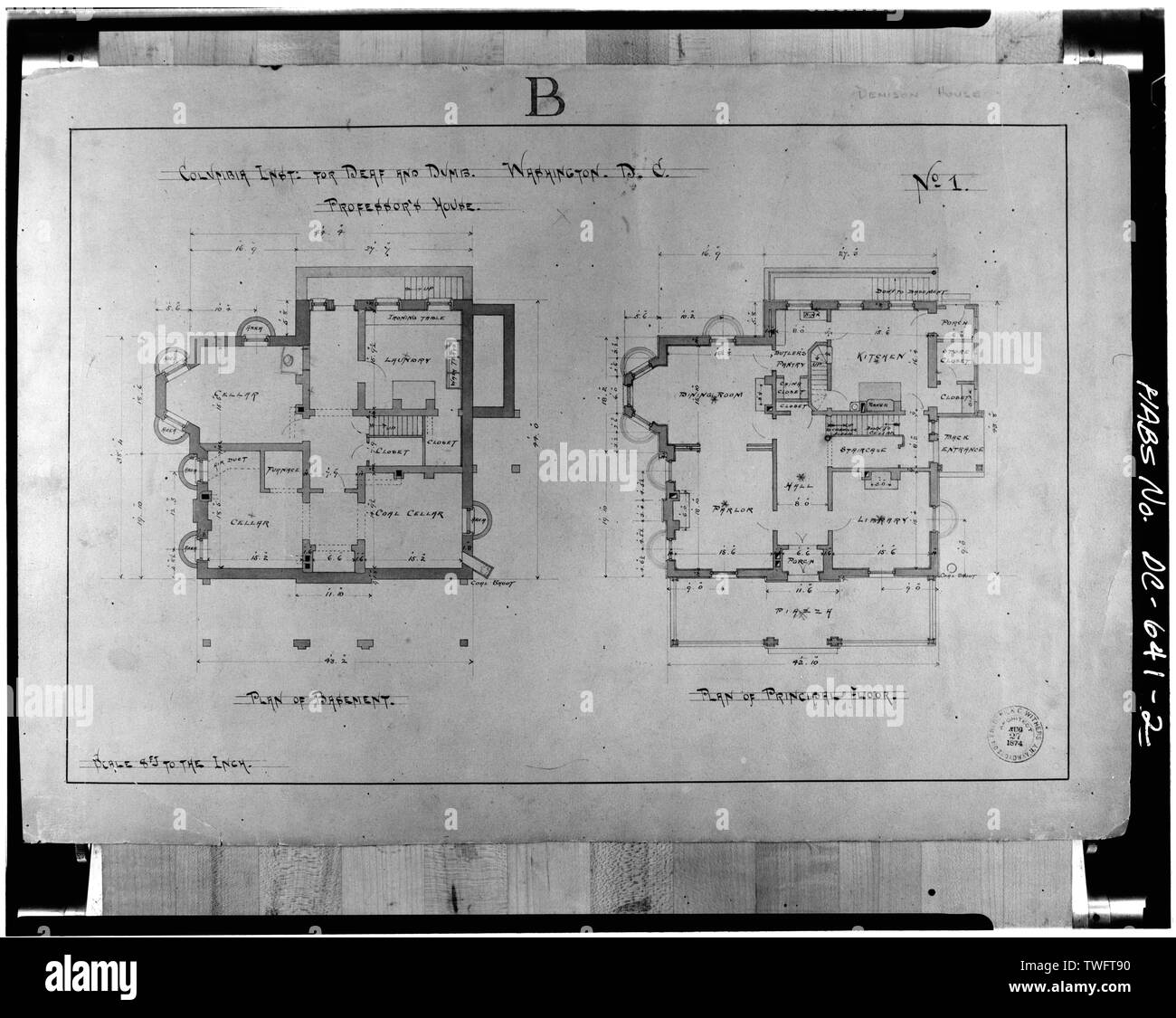 Il Professor's House di piano seminterrato e primo piano - Gallaudet College, Professor's House, settimo e Florida Avenue, Nordest, Washington, Distretto di Columbia, DC Foto Stock