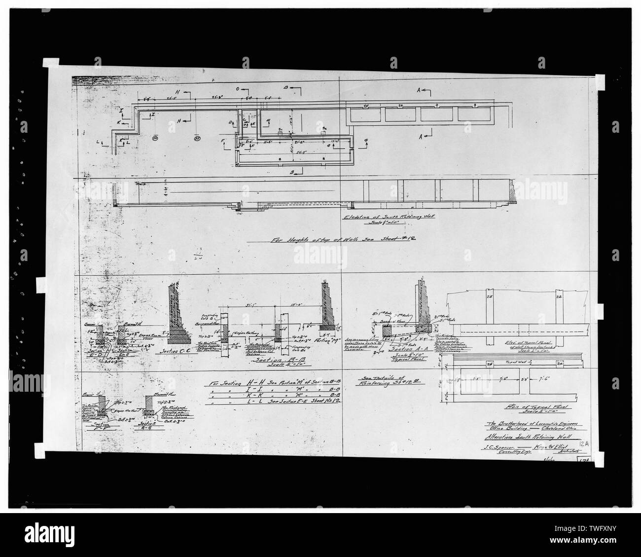 Piano del pannello tipico - La Fraternità di locomotiva ingegneri edificio, 1365 Ontario Street, Cleveland, Cuyahoga County, OH Foto Stock