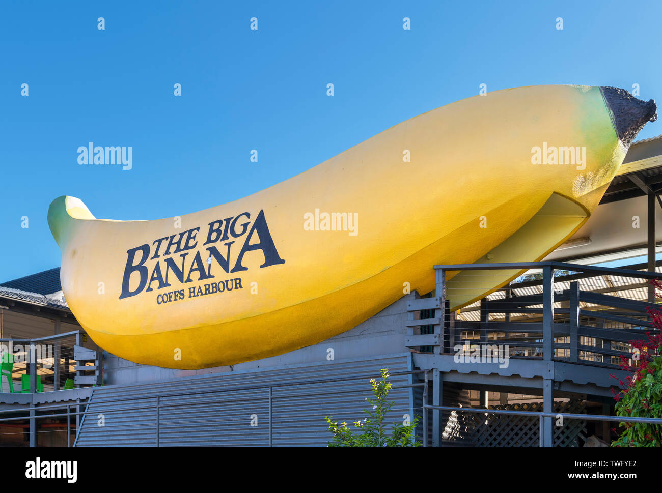 Il Big Banana in Coffs Harbour, Nuovo Galles del Sud, Australia Foto Stock
