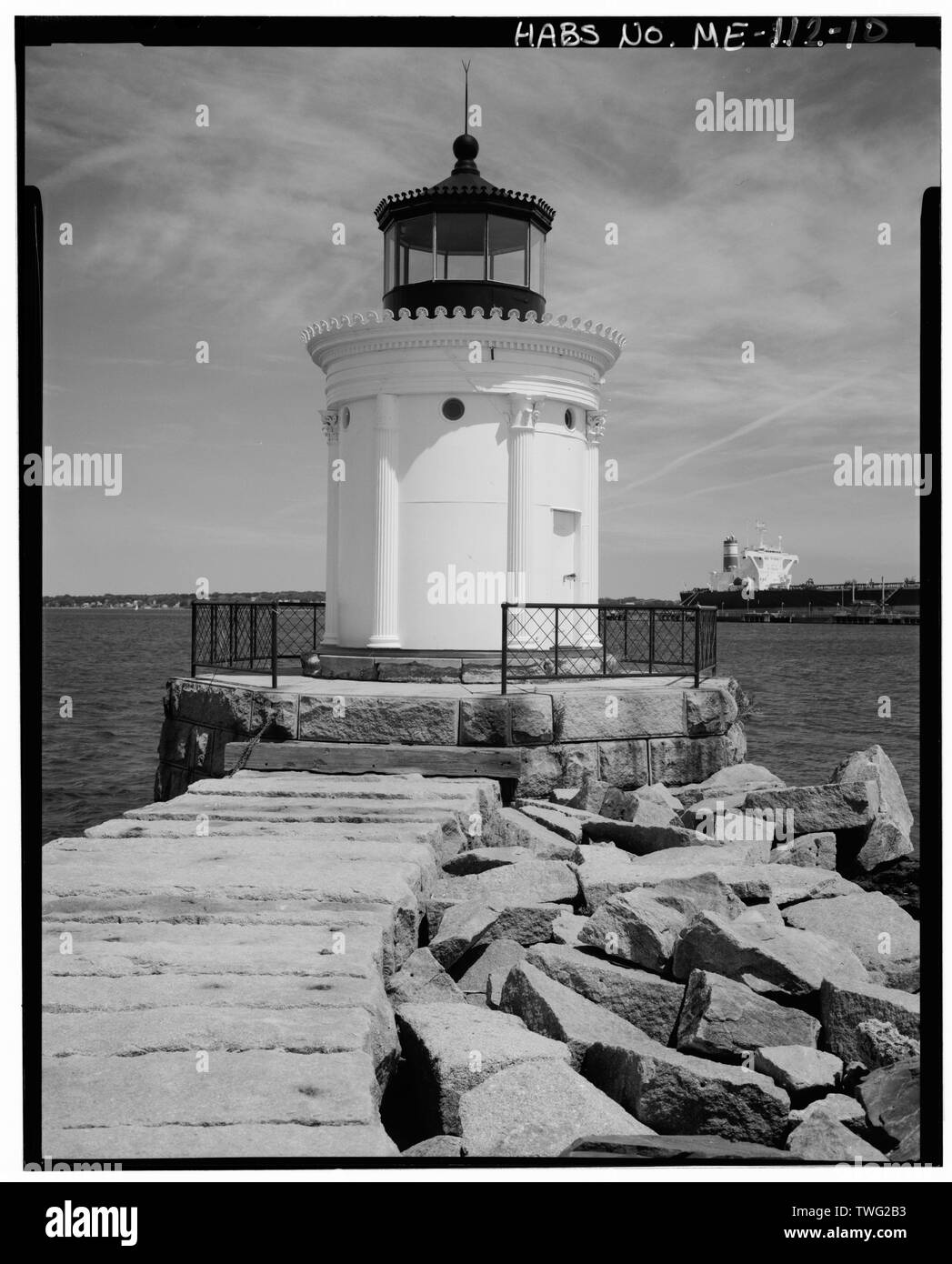 - Portland Breakwater faro, estremità nordest di Portland Breakwater, Portland Harbour, a sud di Portland, Cumberland County, ME; U.S. Coast Guard; Walter, Thomas Ustick; Peterich, Gerda; Burr, Edw.; Verde, Samuele M; Reeves, F Blair; Braun, Wolfgang G; DeSilets, Robert L; Peacock, Thomas e Foto Stock