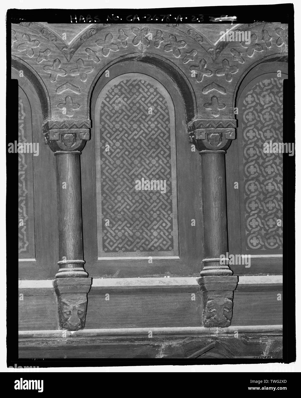 Libreria Powell sala di lettura principale soffitto, rotunda parete tamburo, tipo C. - Università di California a Los Angeles, libreria Powell, Westwood, Los Angeles, nella contea di Los Angeles, CA Foto Stock