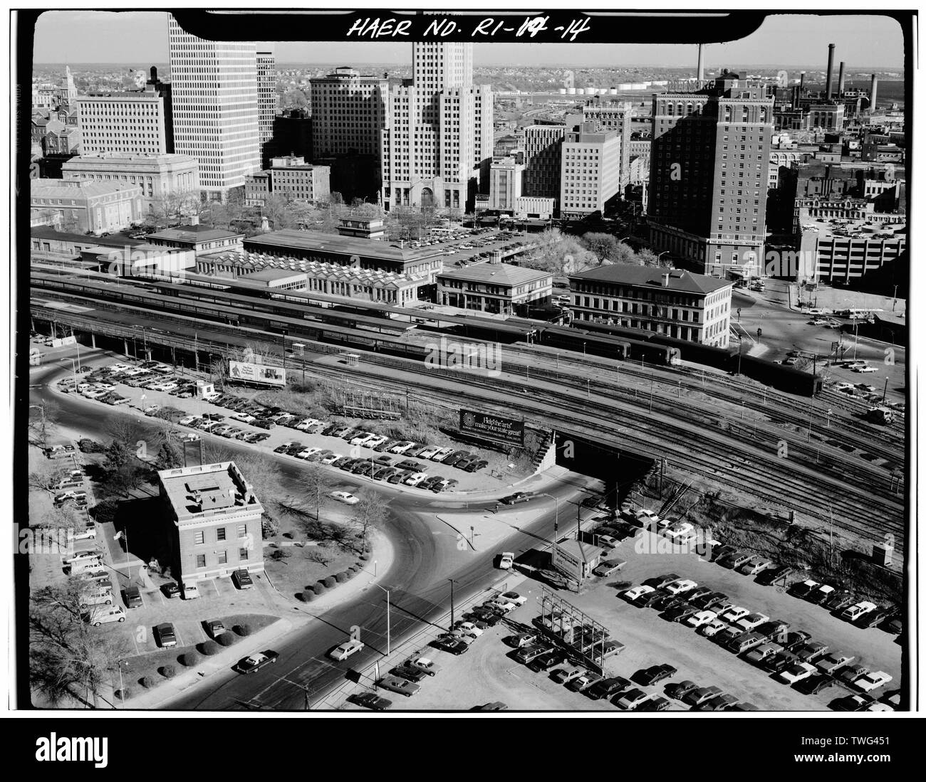 Stazione di Providence. La provvidenza, la Provvidenza Co., RI. Sec. 4116, mp 185.36. - Nord-est del corridoio ferroviario, Amtrak itinerario tra CT e ma le linee statali, la provvidenza, la contea di Providence, RI; Boucher, Jack, fotografo Foto Stock