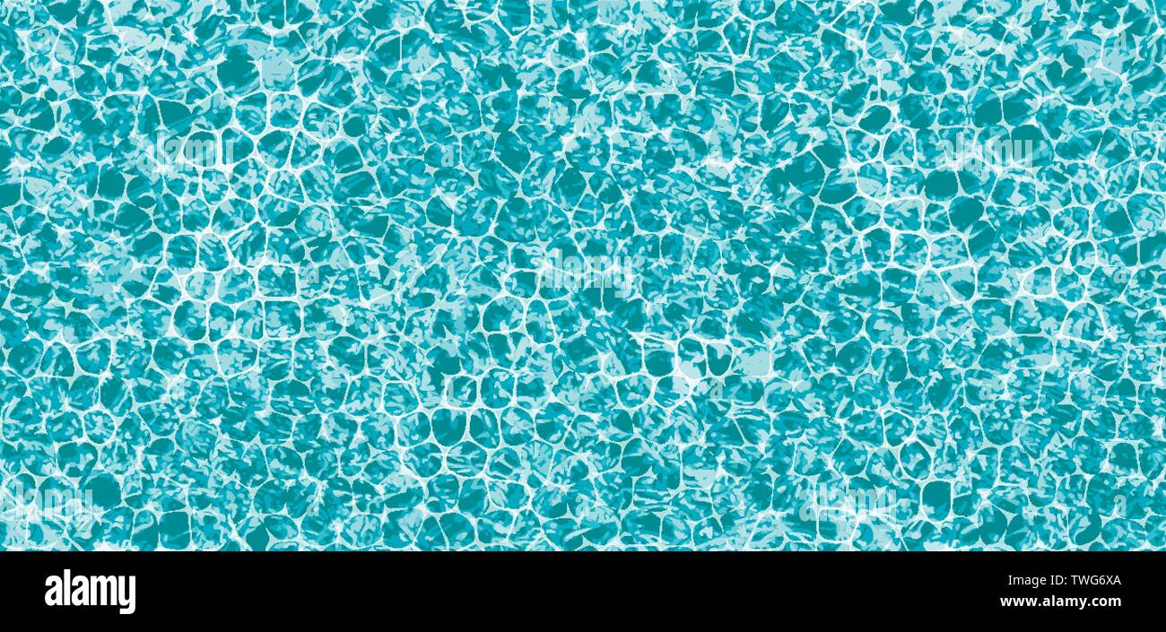 Realistico texture blu di acqua nella piscina illustrazione vettoriale Illustrazione Vettoriale