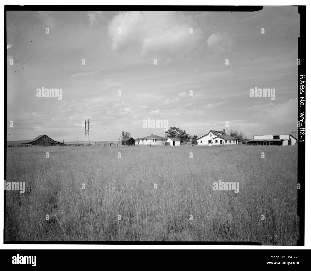 Complesso di Ranch, VISTA DA NORD-OVEST - Dunlap Ranch, Gillette Campbell County, WY; Dunlap, Charles Oscar; Dunlap, William Oscar; Donahoe, Jamie, trasmettitore Foto Stock