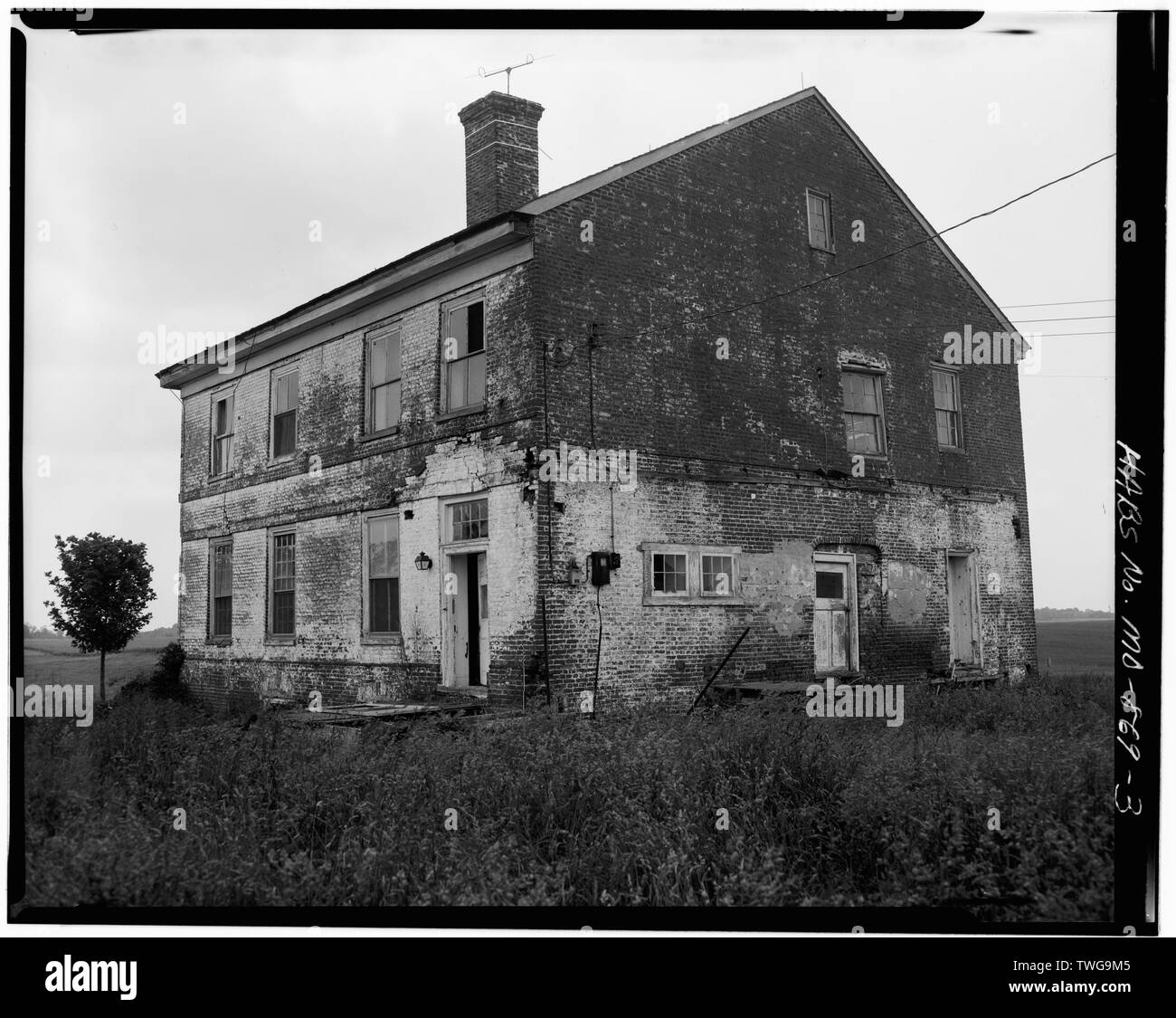 Parte posteriore e laterale in elevazione, PRESO DAL NORD-EST - Rose Hill, Chestertown, Kent County, MD; barbiere, Douglas, fotografo Foto Stock