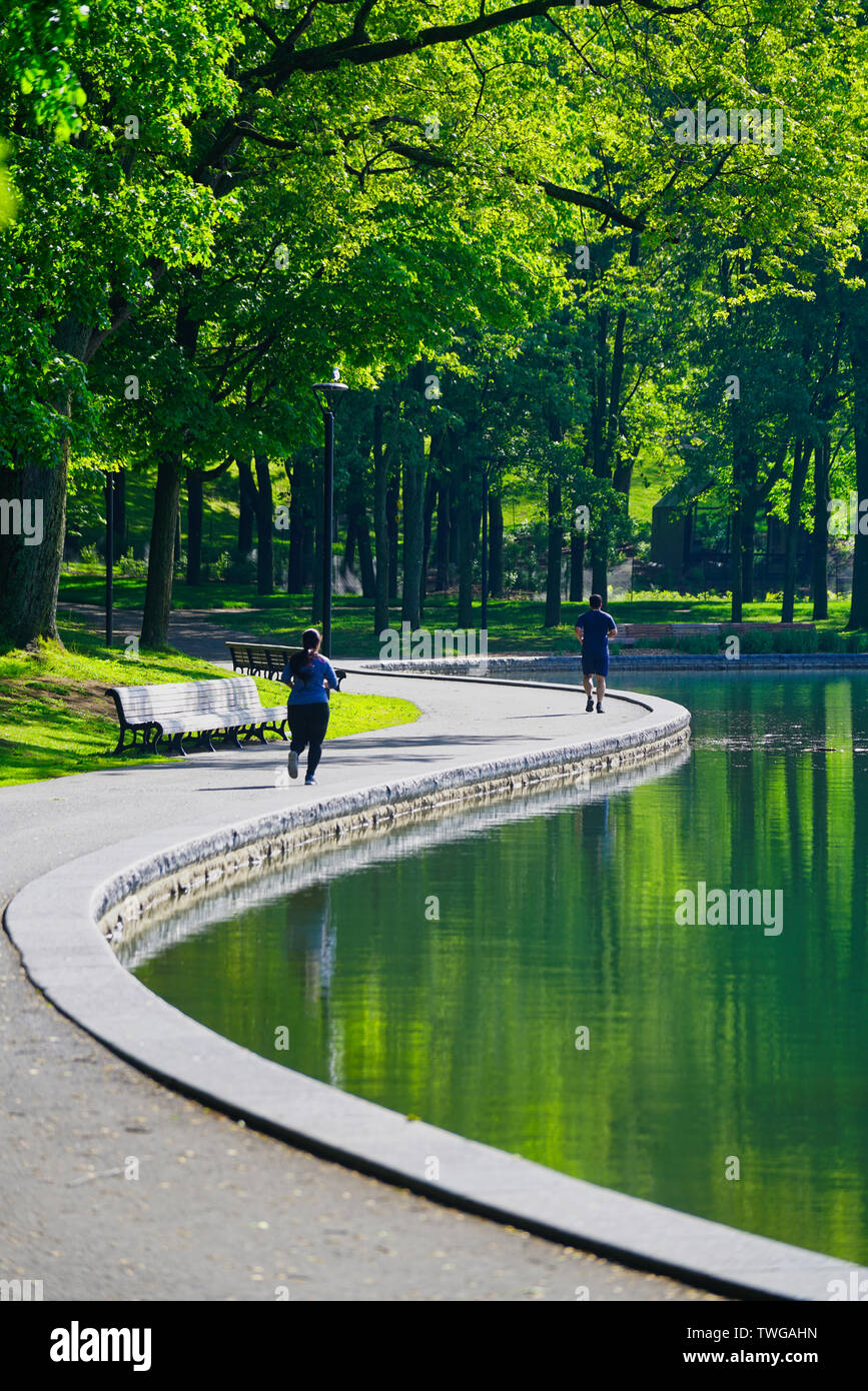 Montreal, Canada,16 giugno 2019 Beaver lake in Mont-Royal park a Montreal, Quebec, Canada.Credit:Mario Beauregard/Alamy Live News Foto Stock