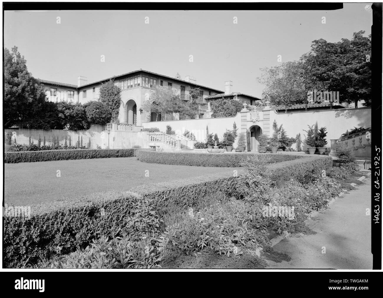Angolo posteriore - Harold Lloyd station wagon, Beverly Hills Los Angeles County, CA Foto Stock