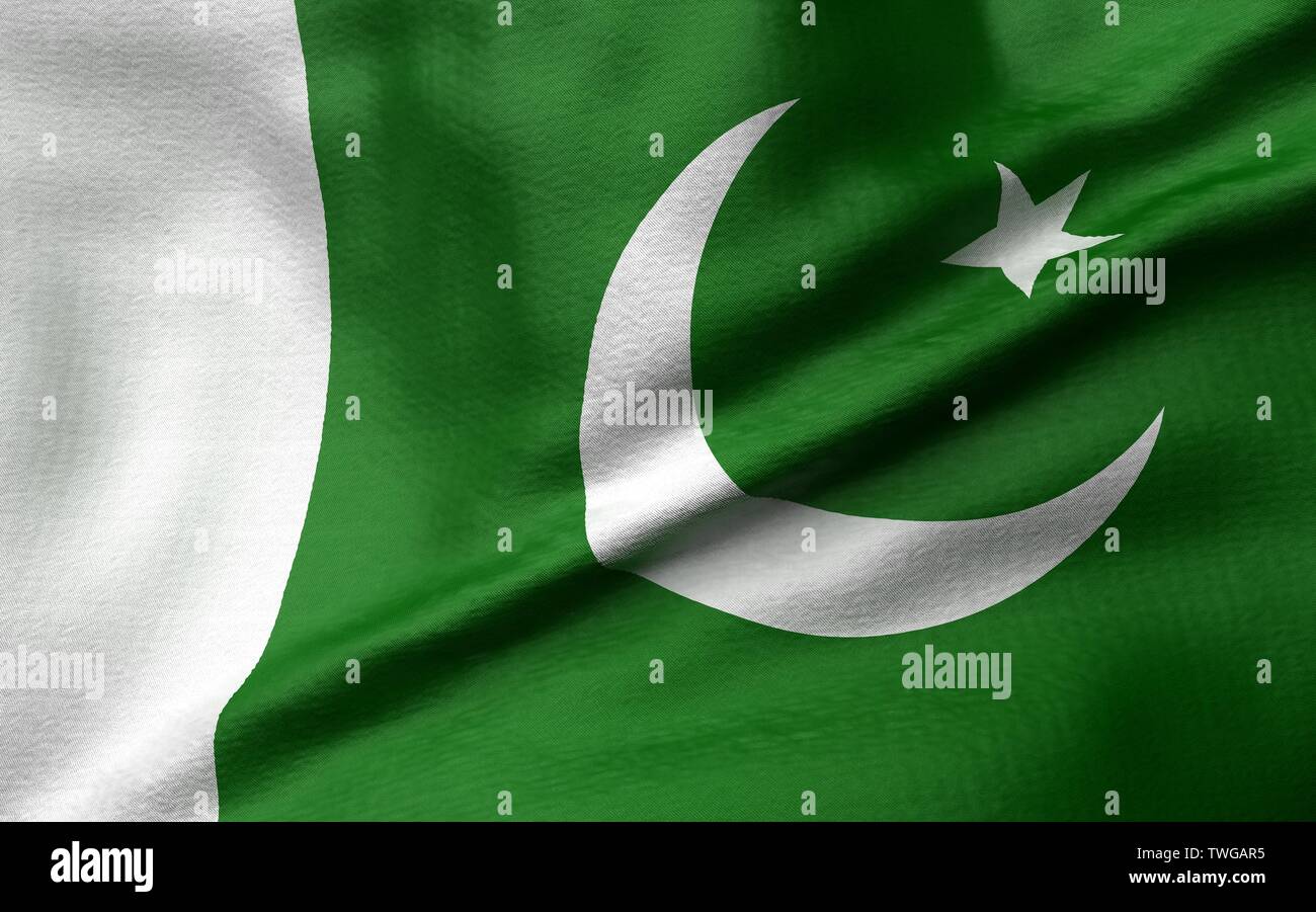 3D illustrazione del Pakistan Bandiera Foto Stock