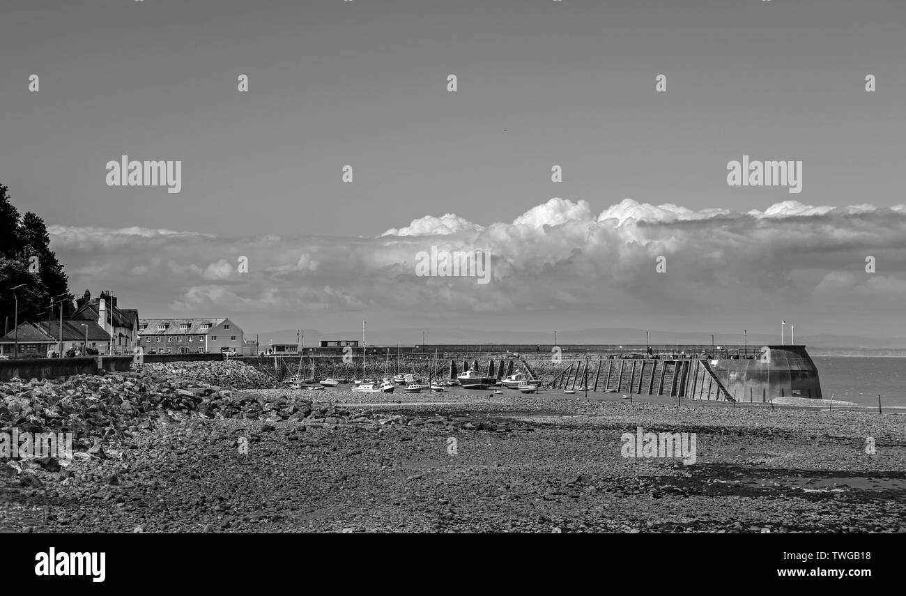 Il Quay a Minehead, località di villeggiatura e centro commerciale sulle rive del Canale di Bristol nel nord Somerset Foto Stock