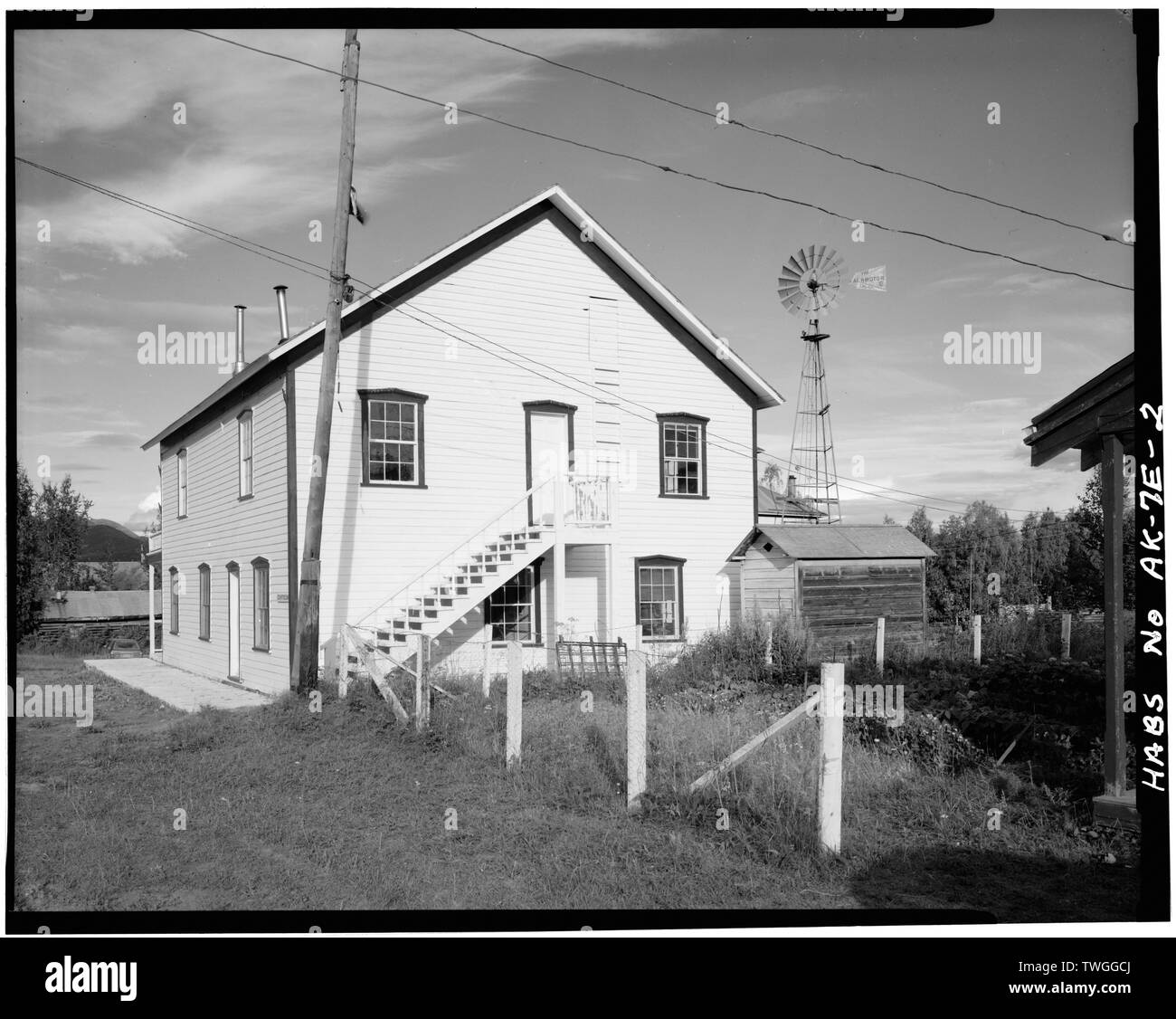 Posteriore, guardando ad Est - Courthouse, First Avenue, l'Aquila, a sud-est di Fairbanks Area di censimento, AK Foto Stock