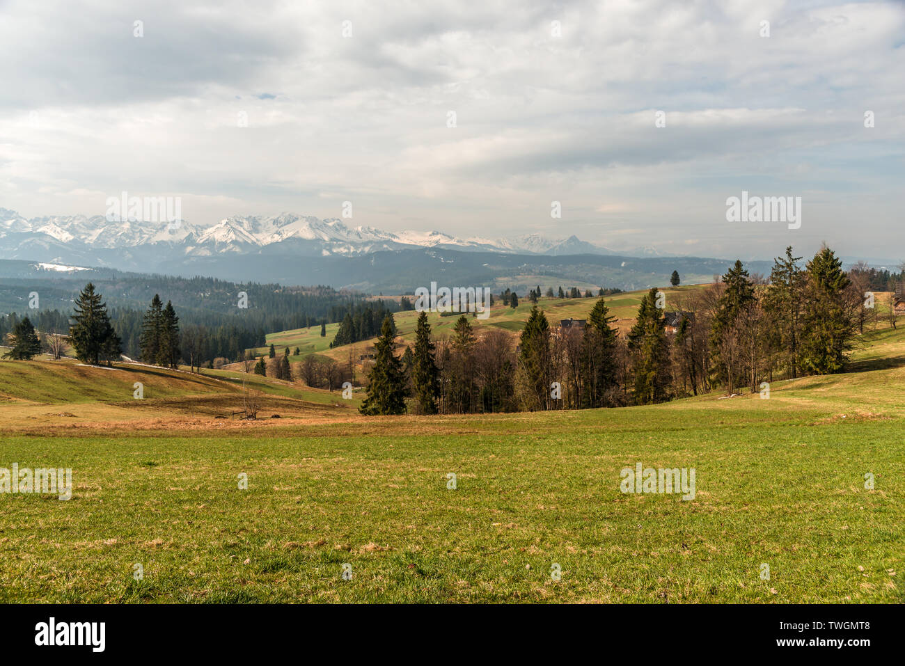 Viste sui Monti Tatra in primavera Foto Stock