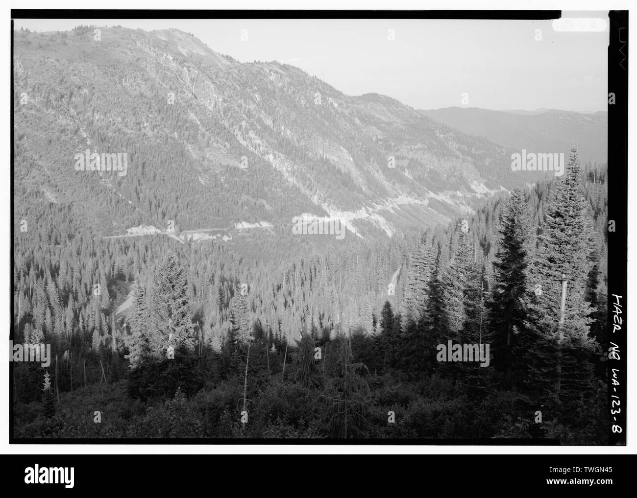 La cicatrice SU STRADA IN STEVENS CANYON EST di stimolazione - Stevens Canyon autostrada, tra Paradise, WA, e la Strada Statale 123, Ashford, Pierce County, WA; Bureau di strade pubbliche; Zug, John; Chittenden, Hiram M; Morgan, J G; breve, C R; Kellogg, Robert N; Albright, Orazio; Davidson, Ernest A; Tomlinson, O UN; Holmberg e Norman, incorporato; Edificio coloniale Società; Erickson, Johnson e Smith fratelli; Greenwood, un C; Lucich Società; San Orino Società; Cates, E L; Hawkins e Armstrong; J H e W J Conley; Fred H Azienda ardesia; J UN Terteling e figli, incorporato; Osberg Società di costruzioni; Bryant Cons Foto Stock
