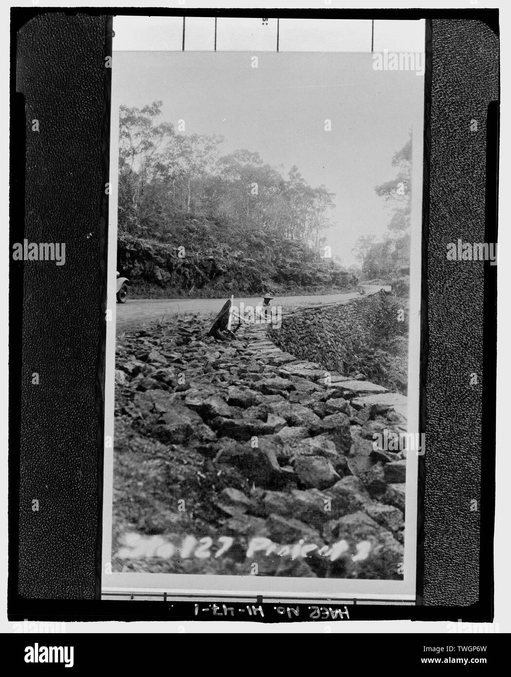 ROCK opera di spalla. Da lenta Fotografie collezione. c. 1931-1932. - Parco Nazionale dei Vulcani delle Hawaii strade, Vulcano, Hawaii County, HI Foto Stock