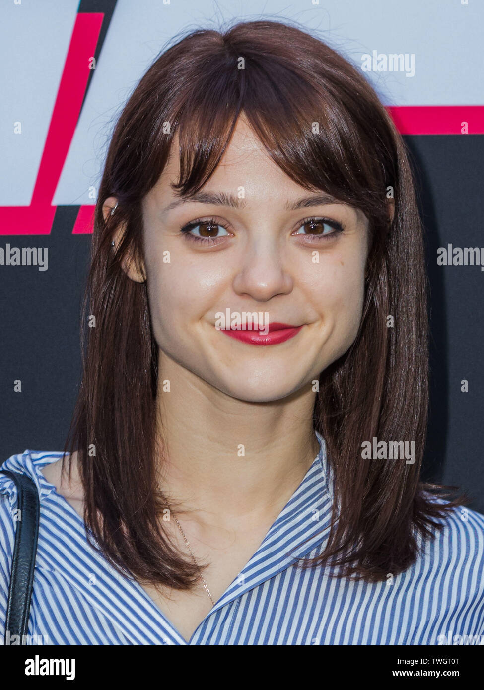 Hollywood, Stati Uniti. 19 giugno 2019. HOLLYWOOD e LOS ANGELES, CALIFORNIA, STATI UNITI D'America - 19 giugno: Kathryn Prescott arriva a Los Angeles prima di Orione foto e gli artisti uniti rilasciando il "gioco del bambino" tenutasi presso ArcLight Hollywood di Giugno 19, 2019 a Hollywood e Los Angeles, California, Stati Uniti. (Foto di Rudy Torres/Image Press Agency) Credito: Image Press Agency/Alamy Live News Foto Stock