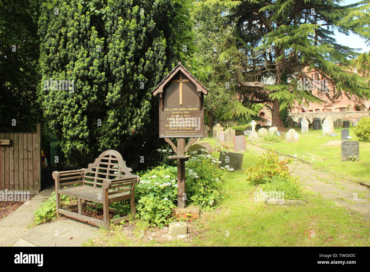 Hawarden è un piccolo villaggio di Deeside, Clwyd, il Galles, in Galles/confine inglese Foto Stock