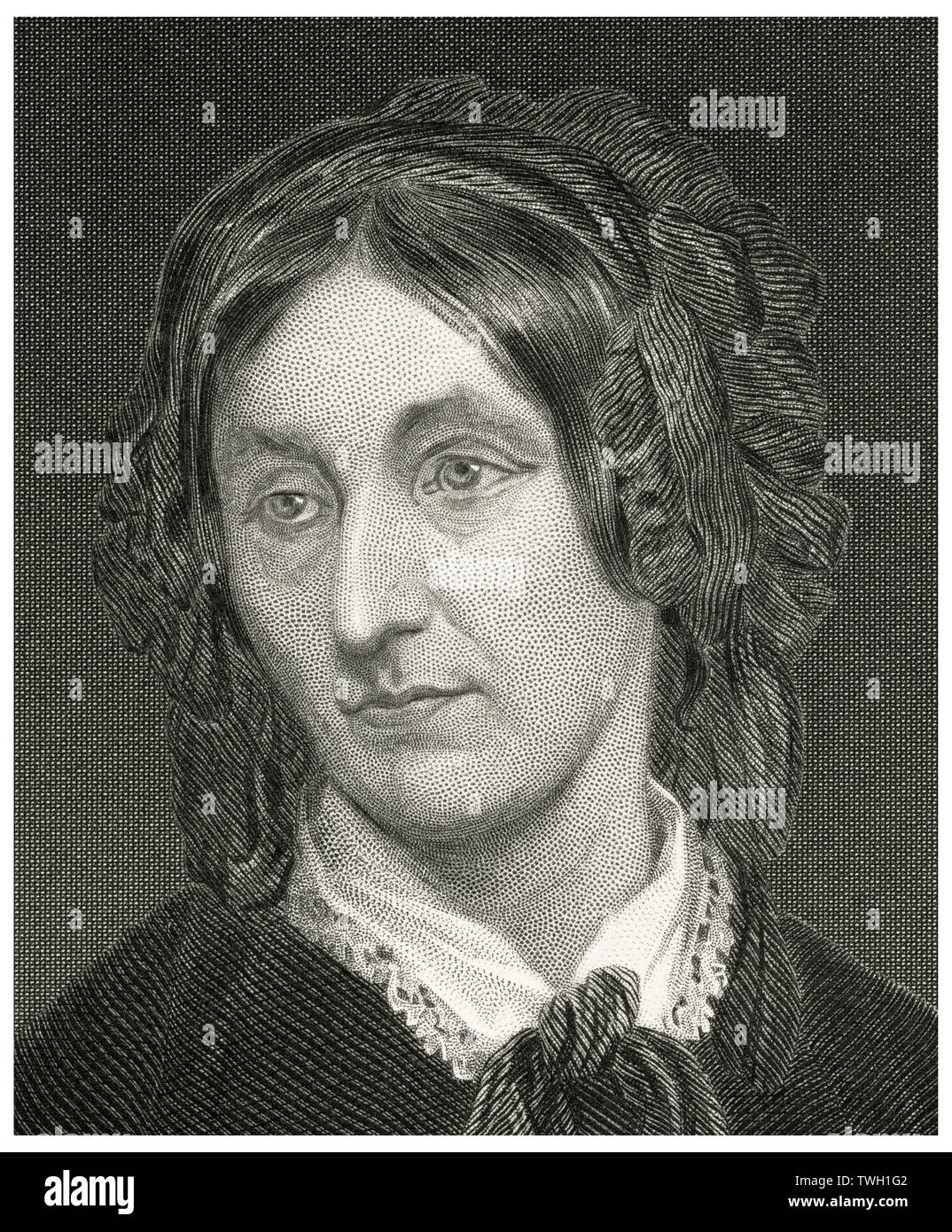 Maria Somerville (1780-1872), Scottish Science Writer, testa e spalle ritratto, acciaio incisione, galleria di ritratti di illustri uomini e donne di Europa e America da Evert A. Duyckinck, pubblicato da Henry J. Johnson Johnson, Wilson & Company, New York, 1873 Foto Stock