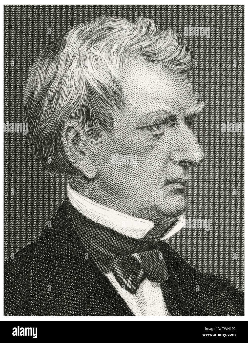 William Henry Seward (1801-72), uomo politico americano, attivista Antislavery prima della guerra civile americana e il Segretario di Stato 1861-69, testa e spalle ritratto, acciaio incisione, galleria di ritratti di illustri uomini e donne di Europa e America da Evert A. Duyckinck, pubblicato da Henry J. Johnson Johnson, Wilson & Company, New York, 1873 Foto Stock
