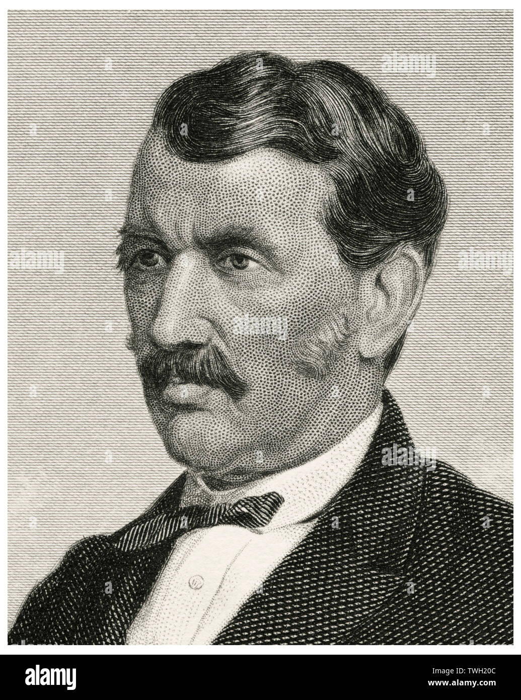 David Livingstone (1813-73), Scottish missionario cristiano ed Explorer, testa e spalle ritratto, acciaio incisione, galleria di ritratti di illustri uomini e donne di Europa e America da Evert A. Duyckinck, pubblicato da Henry J. Johnson Johnson, Wilson & Company, New York, 1873 Foto Stock