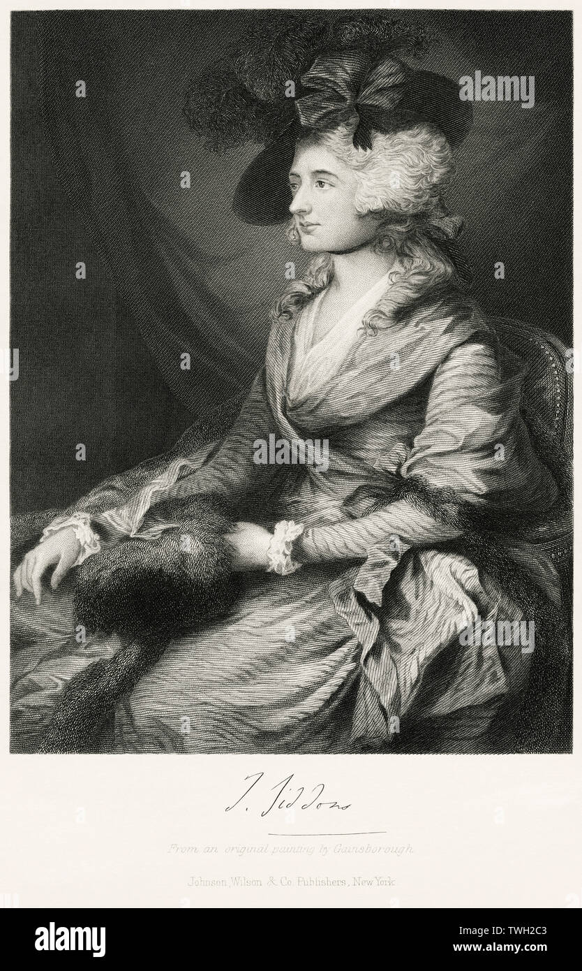Sarah Siddons (1755-1831), Gallese attrice inglese, seduto ritratto, acciaio incisione, galleria di ritratti di illustri uomini e donne di Europa e America da Evert A. Duyckinck, pubblicato da Henry J. Johnson Johnson, Wilson & Company, New York, 1873 Foto Stock Sarah Siddons (1755-1831), Gallese attrice inglese, seduto ritratto, acciaio incisione, galleria di ritratti di illustri uomini e donne di Europa e America da Evert A. Duyckinck, pubblicato da Henry J. Johnson Johnson, Wilson & Company, New York, 1873 Foto Stock