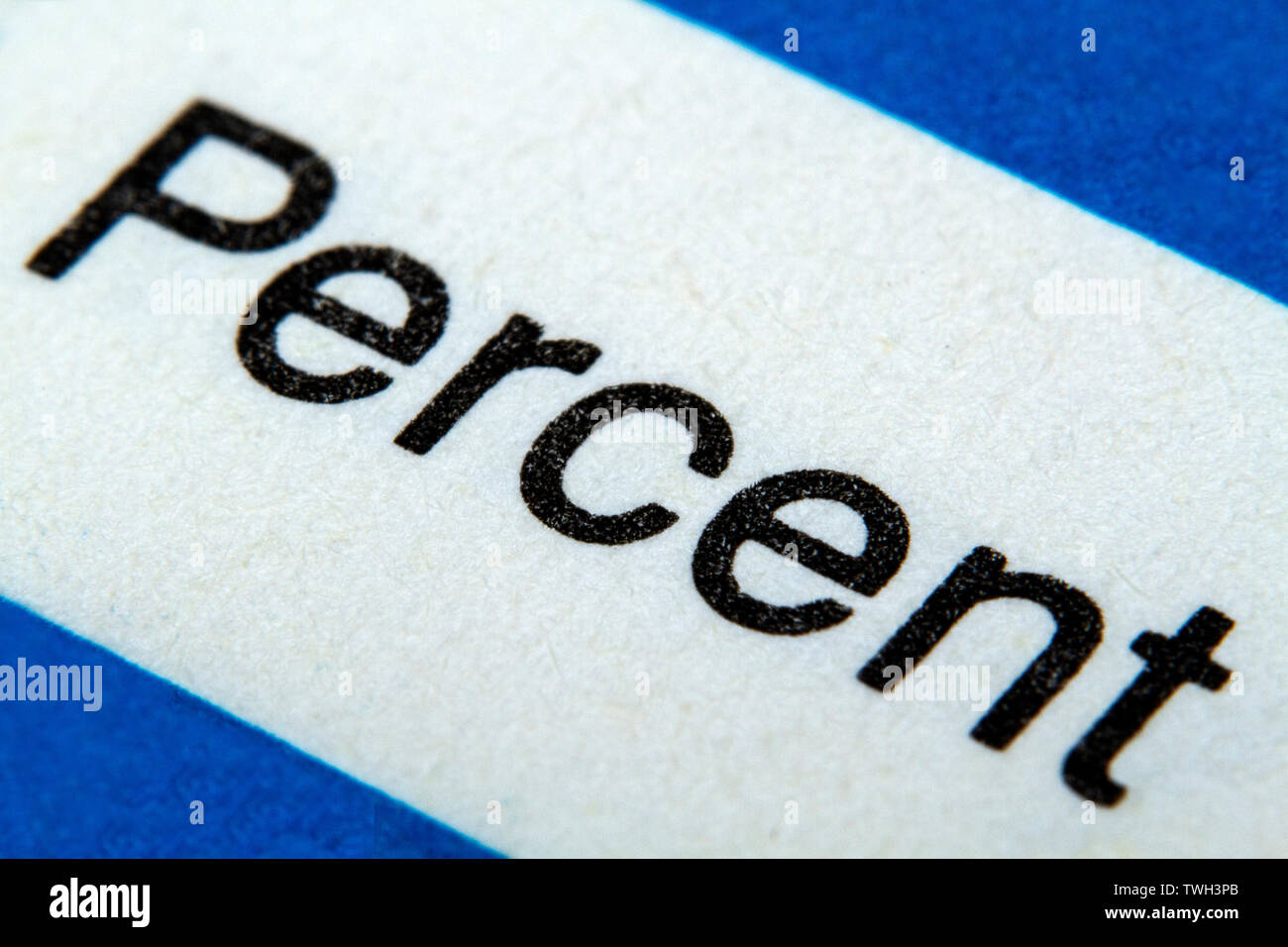 Un segno di percentuale icona closeup Foto Stock