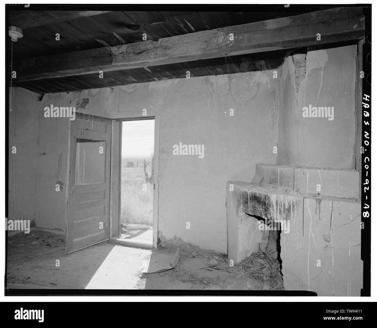 Residence, Dettaglio interni, apertura della porta. - Asa T. Haines Homestead, Residence, 90 piedi a ovest di granaio, modello Las Animas County, CO Foto Stock
