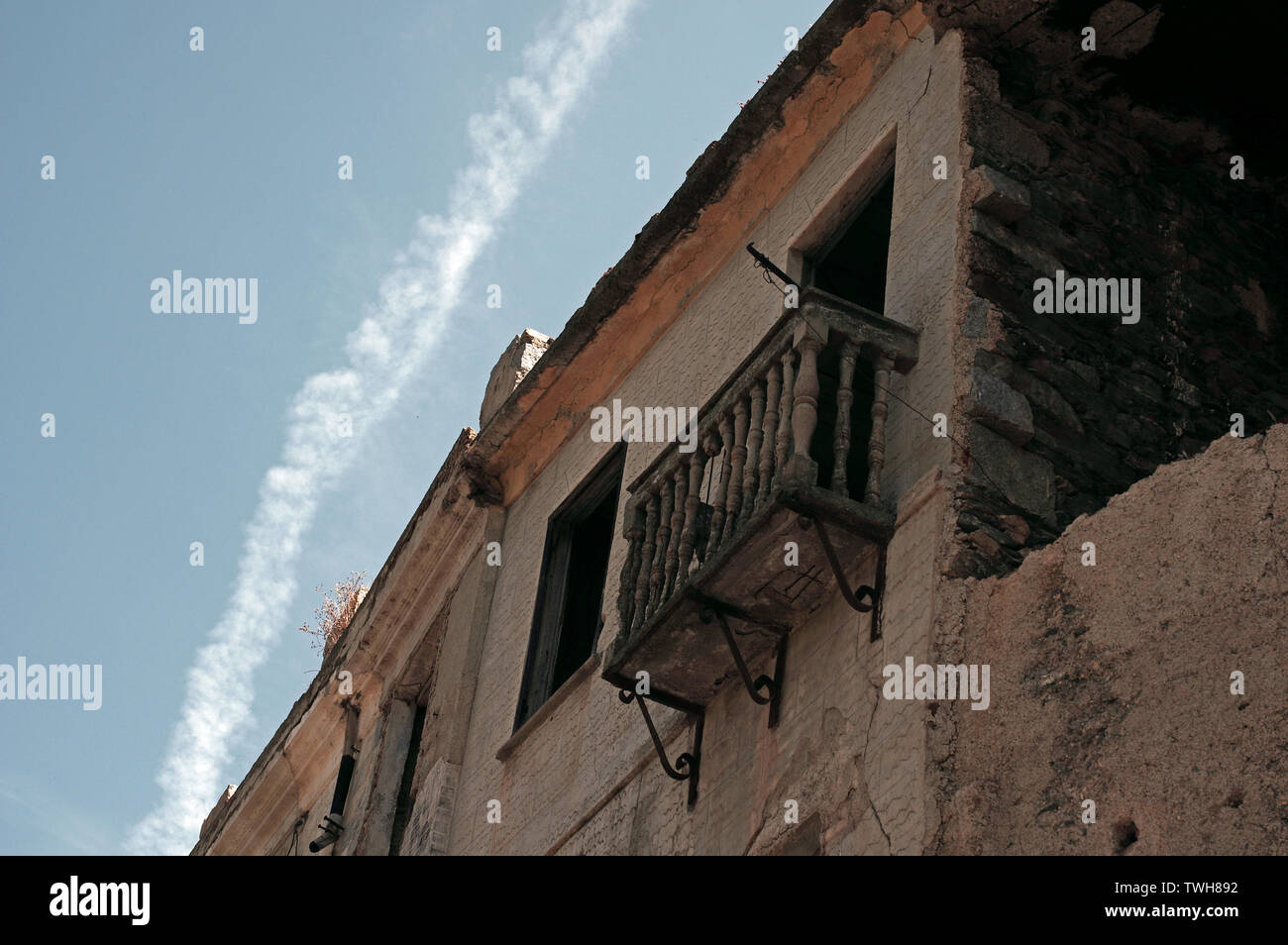 Gairo Vecchio, SARDEGNA. Il vecchio villaggio abbandonato distrutta da un alluvione nel 1951 Foto Stock