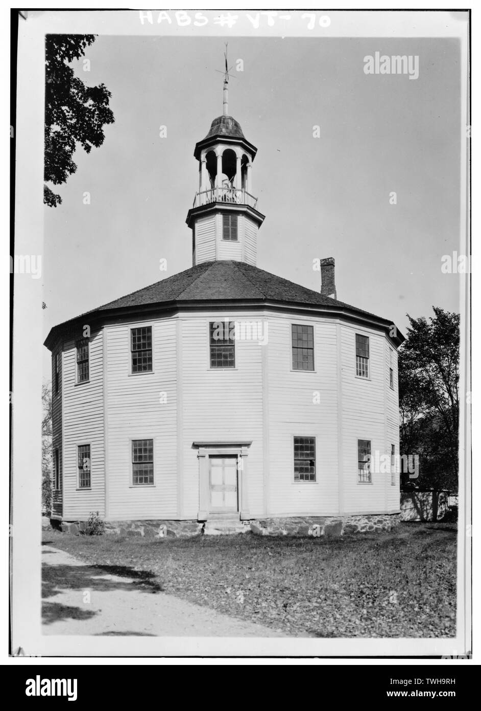 - Round Meetinghouse, città comune, .5 miglio a sud degli Stati Uniti Il percorso 2, Richmond, Chittenden County, VT; Rhodes, William; Mixon, Stanley P, fotografo Foto Stock