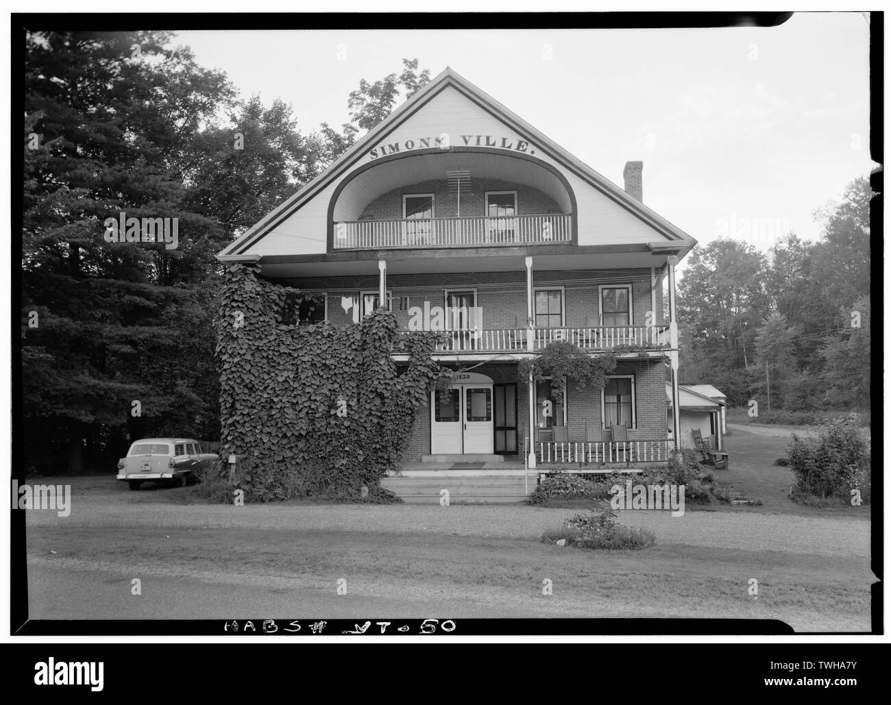 - Rowell's Inn, membro Route 11, Simonsville, Windsor County, VT; Overby, Osmund R, storico; Goode, Ned, fotografo Foto Stock