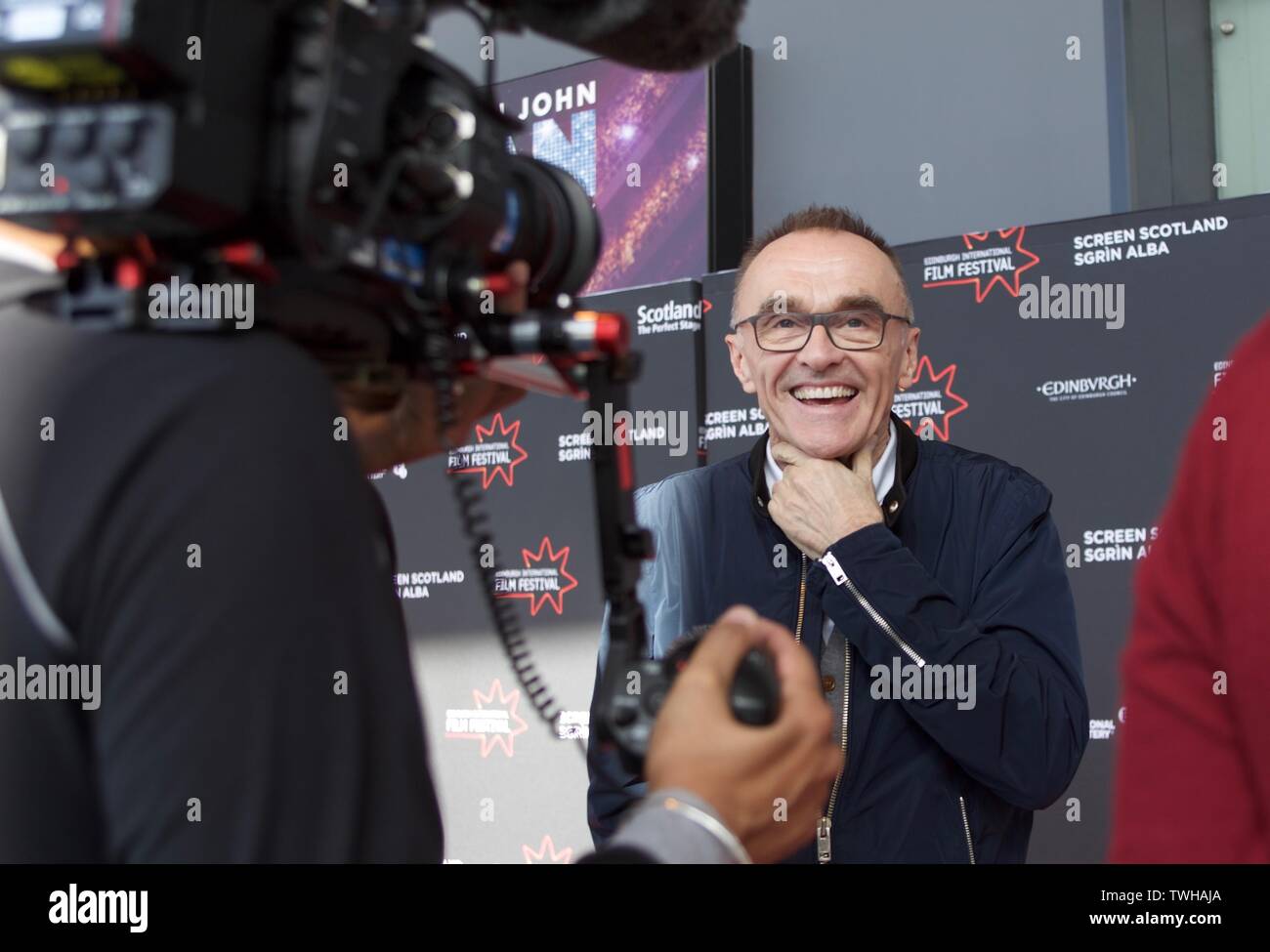 Edinburgh, Regno Unito, 20 Giugno, 2019: Direttore della pellicola di Danny Boyle a premiere di ieri, Edinburgh International Film Festival. Credito: Terry Murden, Alamy Foto Stock