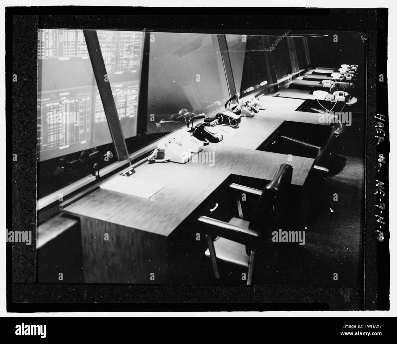 SAC command center, la principale area di operazioni, struttura sotterranea, edificio 501, circa 1980 - Offutt Air Force Base, Strategic Air Command Headquarters e Command Center, centro di comando, 901 Boulevard SAC, Bellevue, Sarpy County, NE Foto Stock