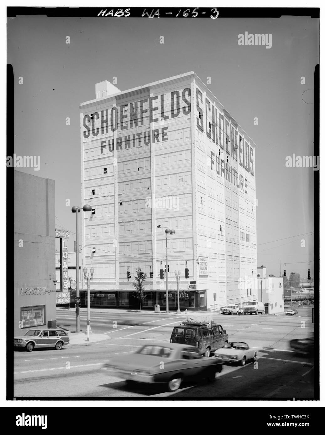 SANDBERG EDIFICIO. Come progettato, questo edificio potrebbe supportare altri 16 piani. - Unione Area deposito Studio, Tacoma, Pierce County, WA Foto Stock