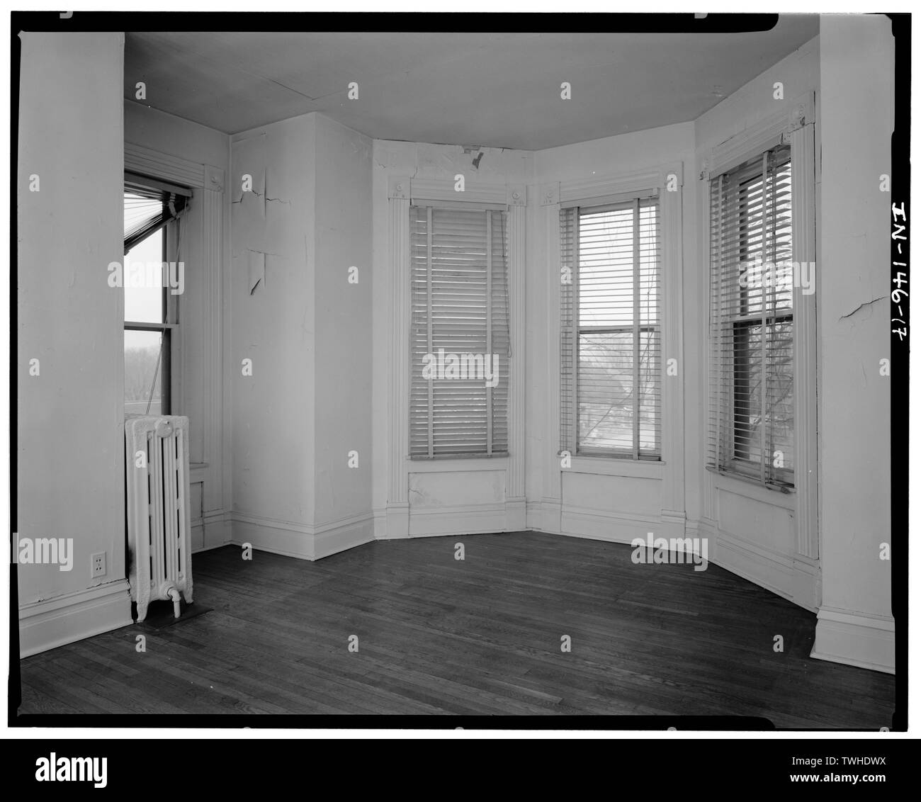 Camera secondo piano (-204) guardando a sud-est - Thomas Harrison House, 514 West Main Street, Richmond, Wayne County, in Foto Stock
