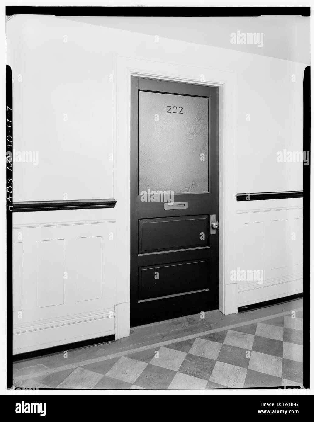 Secondo piano porta dell ufficio - Overland Edificio, 101-109 Nord ottava strada Boise, Ada County, ID Foto Stock