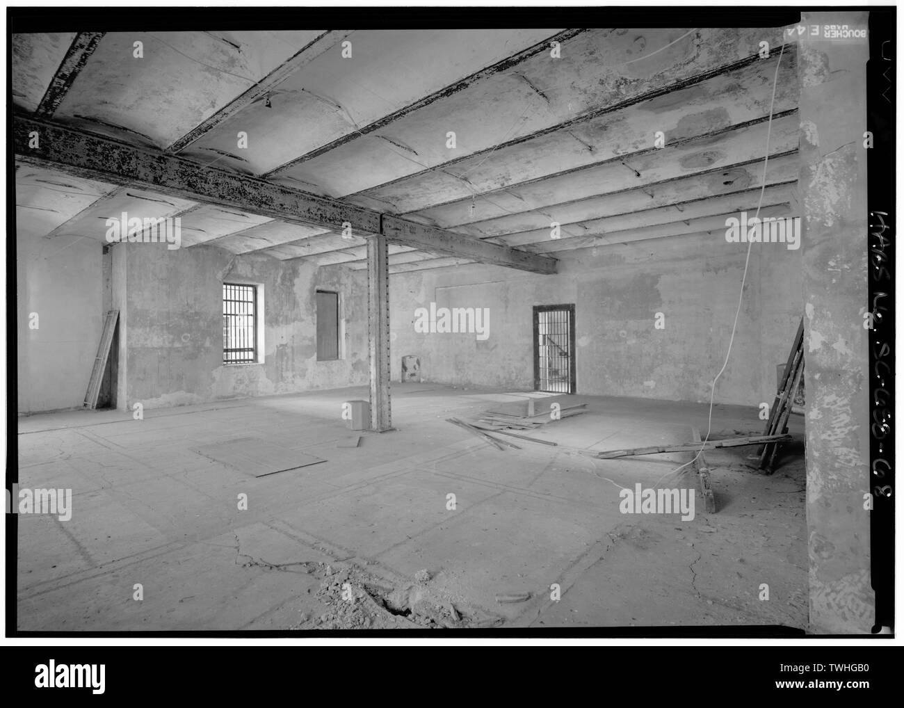 Secondo piano, cella camera no. 2 VISTA GENERALE DA NORD-EST - Charleston County Jail, 21 Magazine Street, Charleston, Contea di Charleston, Sc; Mills, Robert; Barbot; Seyle; prezzo, Virginia B, trasmettitore Foto Stock