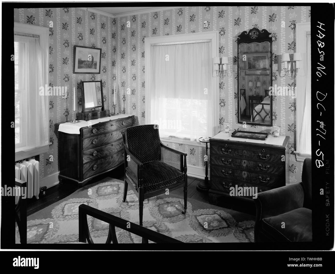 Secondo piano, ala est, sud CAMERA DA LETTO, DAL NORD-OVEST - Tudor Place, 1644 trenta-primo Street, a nord-ovest di Washington, Distretto di Columbia, DC Foto Stock