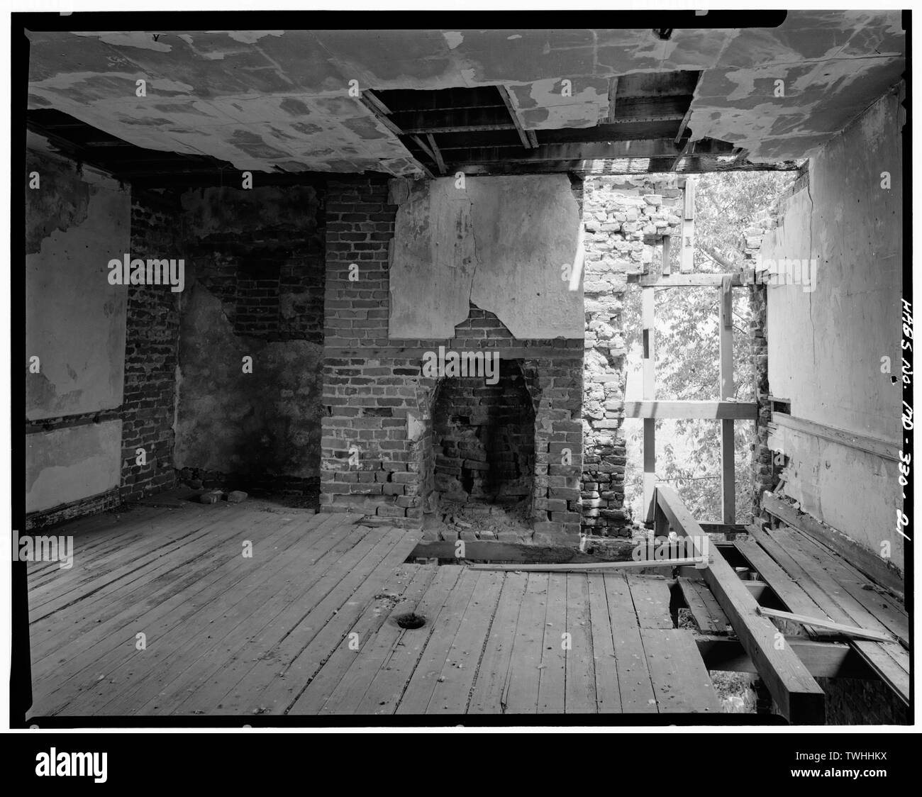 Secondo piano camera HALL, PARETE NORD - Genesar, membro Route 611, Berlino, Worcester County, MD; Bethane, Mariani e Assoc., sponsor; Smith, Delos H, fotografo; Warren, M E, fotografo; Florida A e M Univ, delineatore; Silverman, Eleni, storico Foto Stock