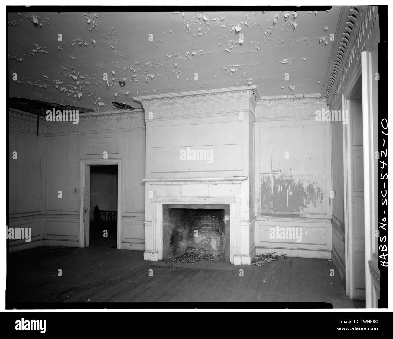Secondo piano, a sud est della camera, PARETE NORD - Elizabeth Barnwell Gough House, 705 Washington Street, Beaufort, Beaufort County, SC; Gough, Elizabeth Barnwell; Barnwell, Nathaniel; Barnwell, Jack; Brooker, Colin; Brooker, Jane Bruce; Historic Beaufort Foundation, sponsor; prezzo, Virginia Barrett, trasmettitore; Boucher, Jack e del fotografo; Brooker, Colin, storico; Bayless, Charles N, fotografo Foto Stock