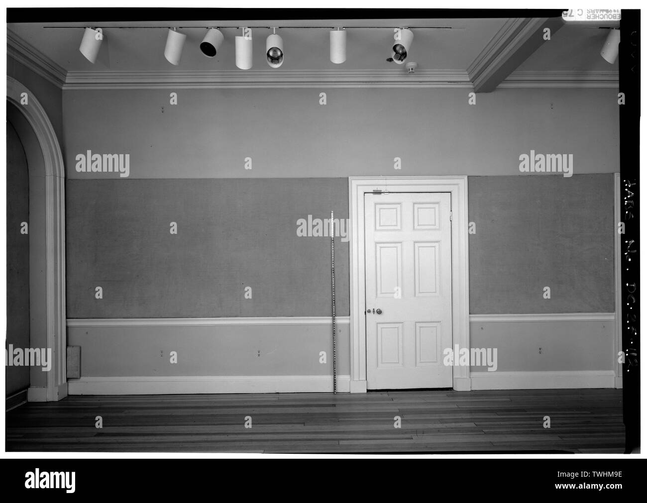 Secondo piano, sala ovest, 208 Parete Est, del lato sinistro con la scala. - Octagon House, 1799 (1741) New York Avenue, Northwest, Washington, Distretto di Columbia, DC Foto Stock