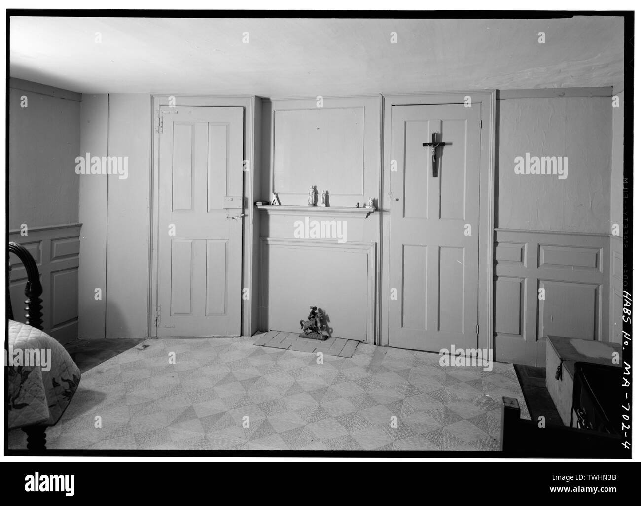 Seconda camera da letto a pavimento - Edmund Freeman House, Truro Road, Truro, Barnstable County, MA Foto Stock