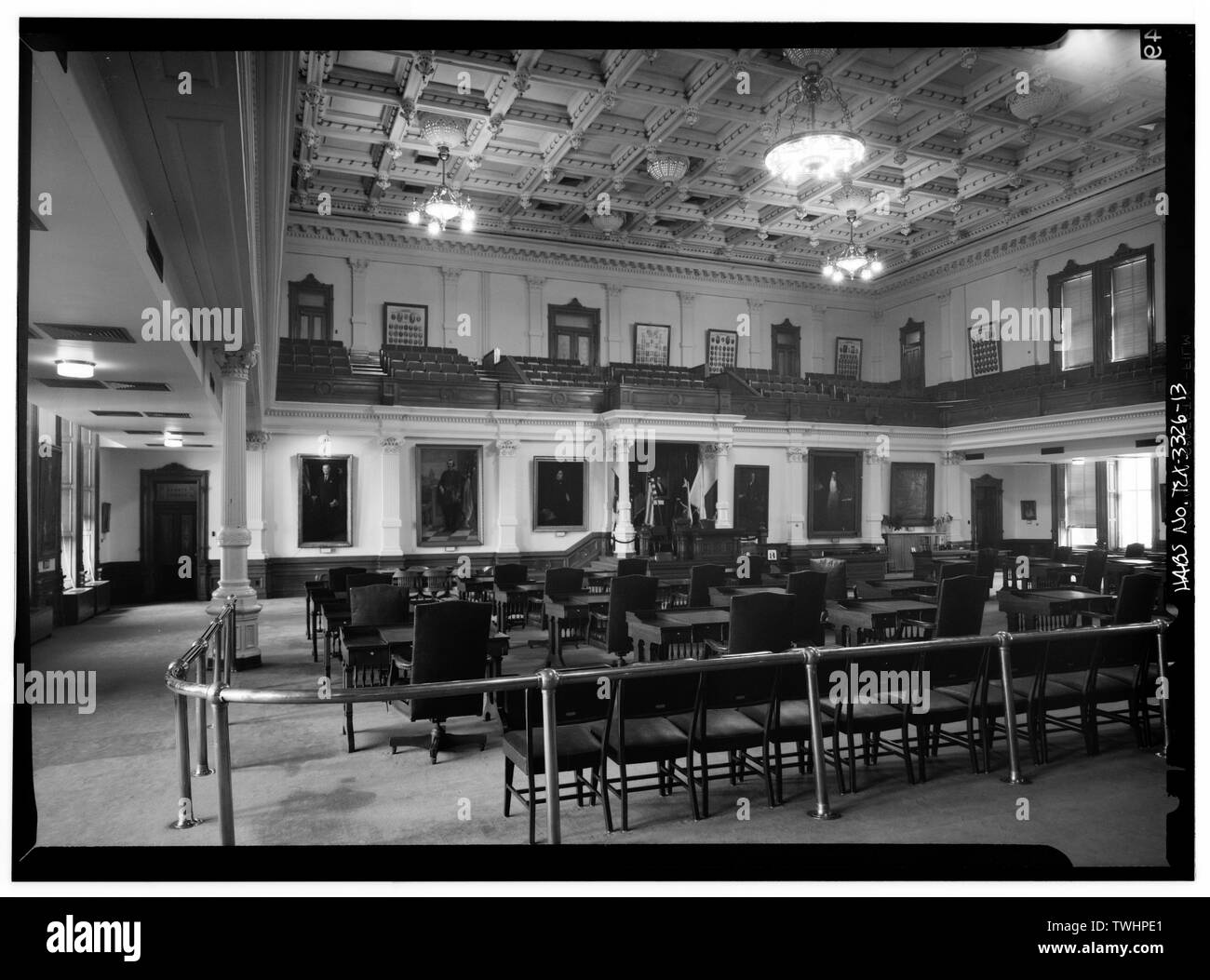 Camera del Senato - Texas State Capitol, undicesima Street presso Congress Avenue, Austin, Travis County, TX; Myers, Elia e; Murphy, Monica, trasmettitore; Christianson, Justine, trasmettitore Foto Stock