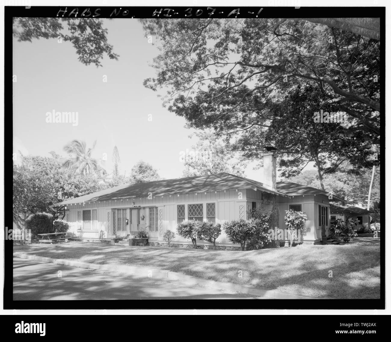 - Schofield caserma militare prenotazione, Central-Entry Single-Family Tipo di alloggiamento, tra Bragg sporcizia e strade vicino Ayres Avenue, Wahiawa, Honolulu County, HI Foto Stock