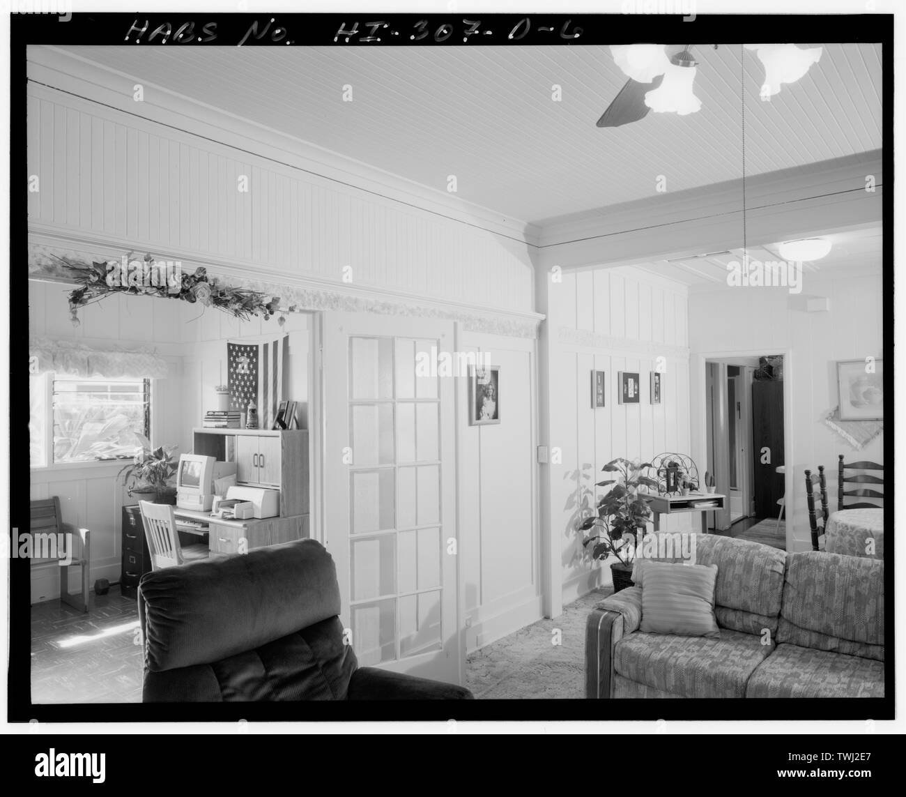 - Schofield caserma militare prenotazione, Duplex Tipo di alloggiamento con angolo di voci, tra Hamilton e Tidball strade vicino Williston Avenue, Wahiawa, Honolulu County, HI Foto Stock