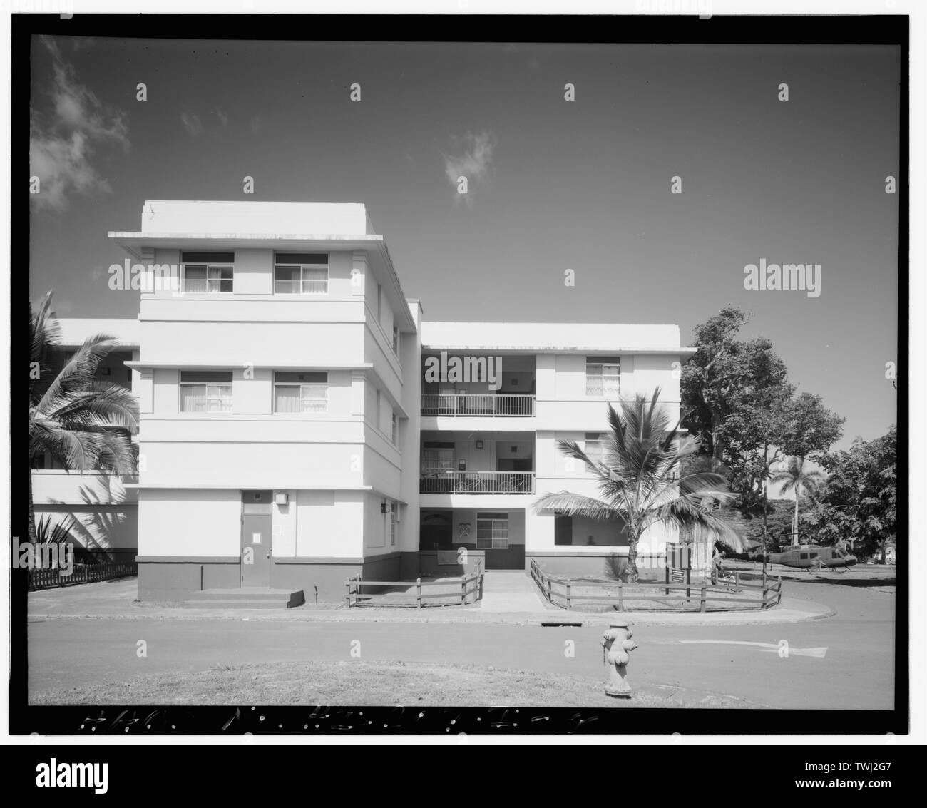 - Schofield caserma militare prenotazione, un quadrangolo K tipo caserma, tra Wilson Street e Capron Avenue vicino a Williston Avenue, Wahiawa, Honolulu County, HI Foto Stock