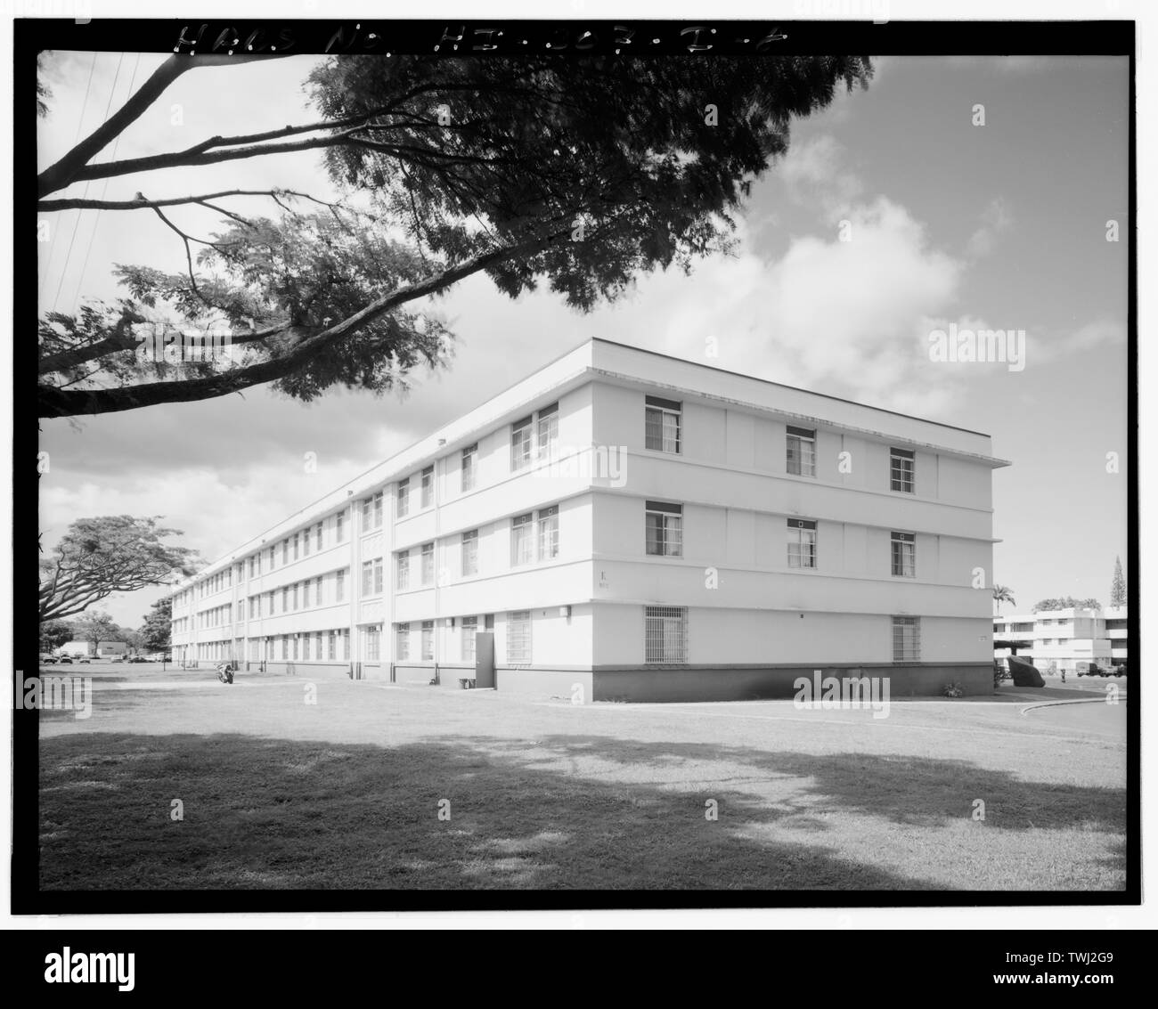 - Schofield caserma militare prenotazione, un quadrangolo K tipo caserma, tra Wilson Street e Capron Avenue vicino a Williston Avenue, Wahiawa, Honolulu County, HI Foto Stock
