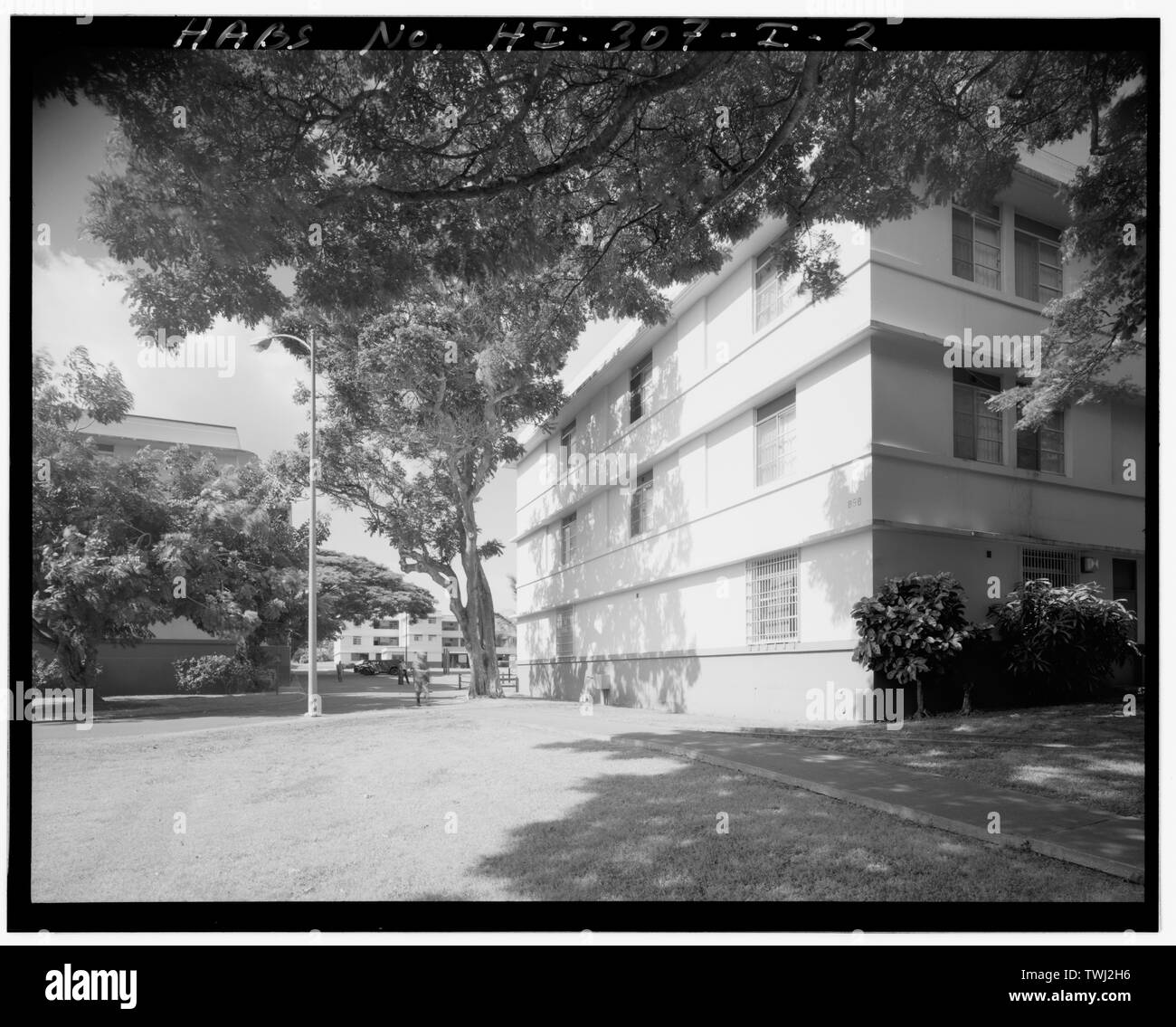 - Schofield caserma militare prenotazione, un quadrangolo K tipo caserma, tra Wilson Street e Capron Avenue vicino a Williston Avenue, Wahiawa, Honolulu County, HI Foto Stock