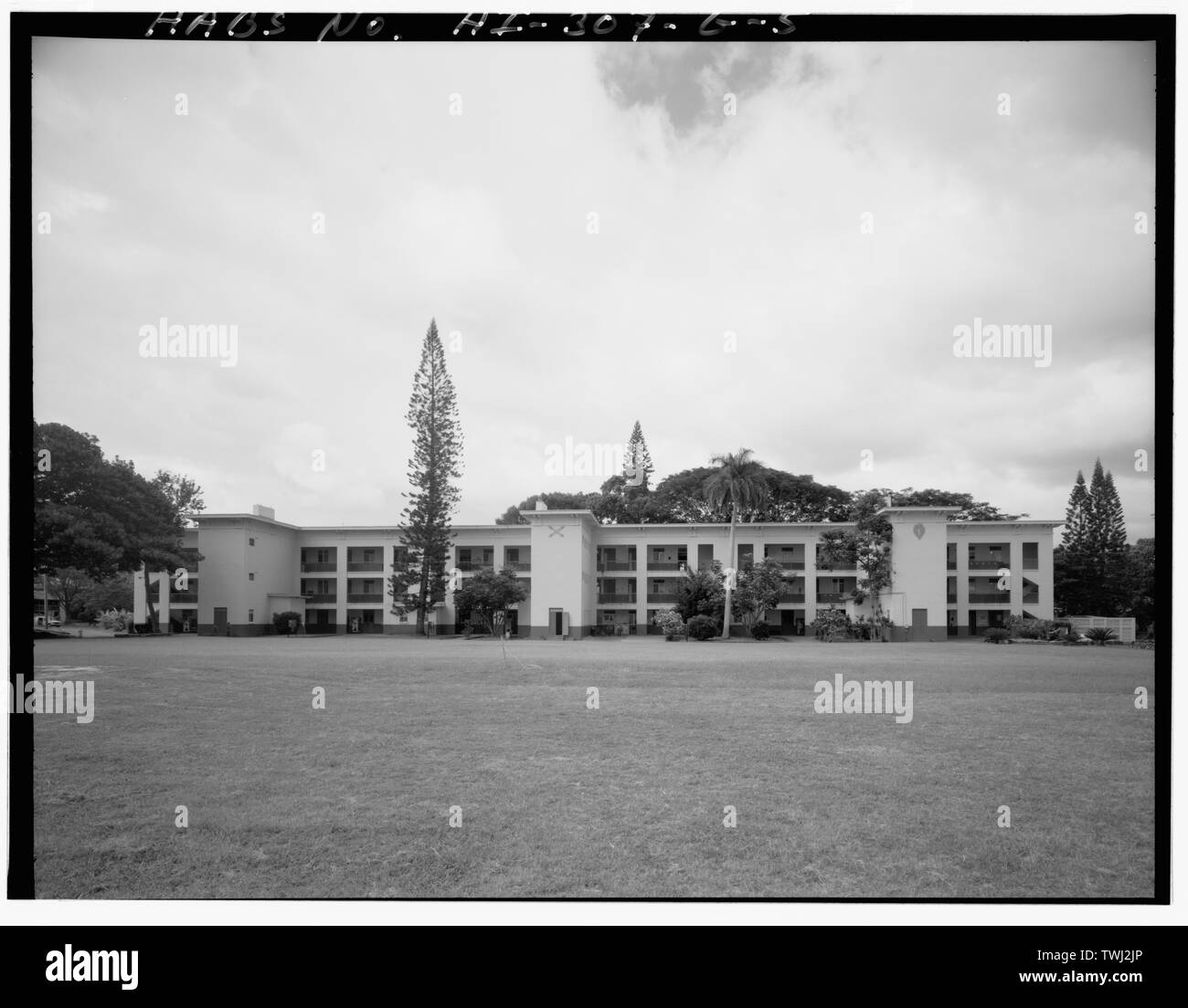 - Schofield caserma militare prenotazione, quadrangolari I e J Caserma tipo, tra Wright-Smith e Capron viali vicino Williston Avenue, Wahiawa, Honolulu County, HI Foto Stock