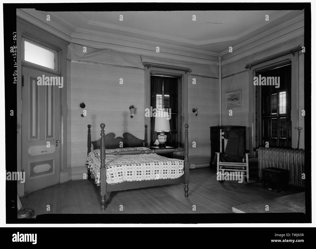Secondo piano, Edward Hegeler stanza a nord e a est di pareti - Hegeler Carus Mansion, 1307 Seventh Street, La Salle La Salle County, IL Foto Stock