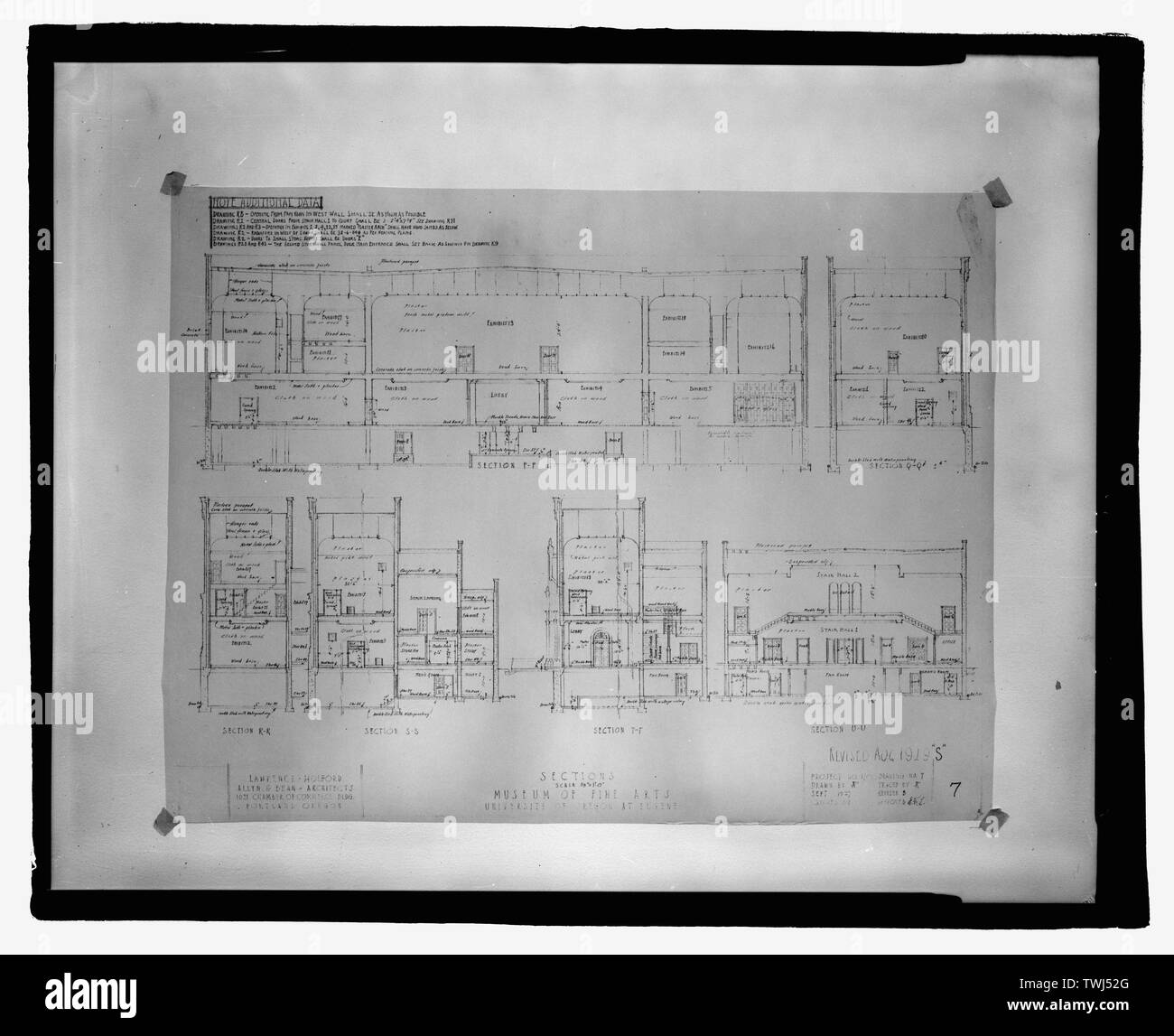 Il disegno in sezione, c. 1927 - University of Oregon Museum of Art, 1470 Johnson Lane, Eugene, Lane County, o Foto Stock