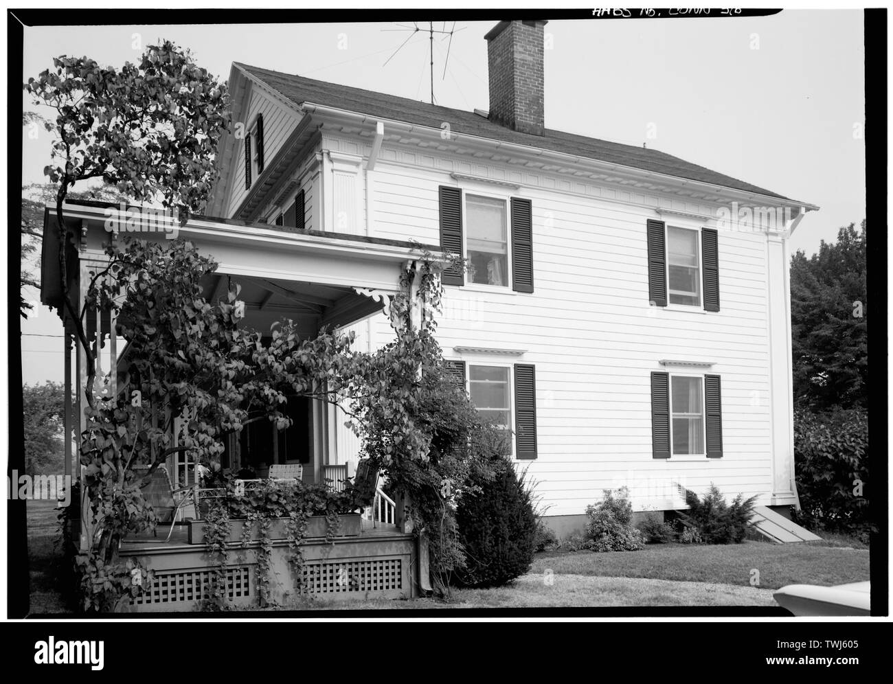 Settembre 1966 Vista generale sud (lato) facciata - Sherwood-Banks House, 98 Banche, Southport, Fairfield County, CT Foto Stock