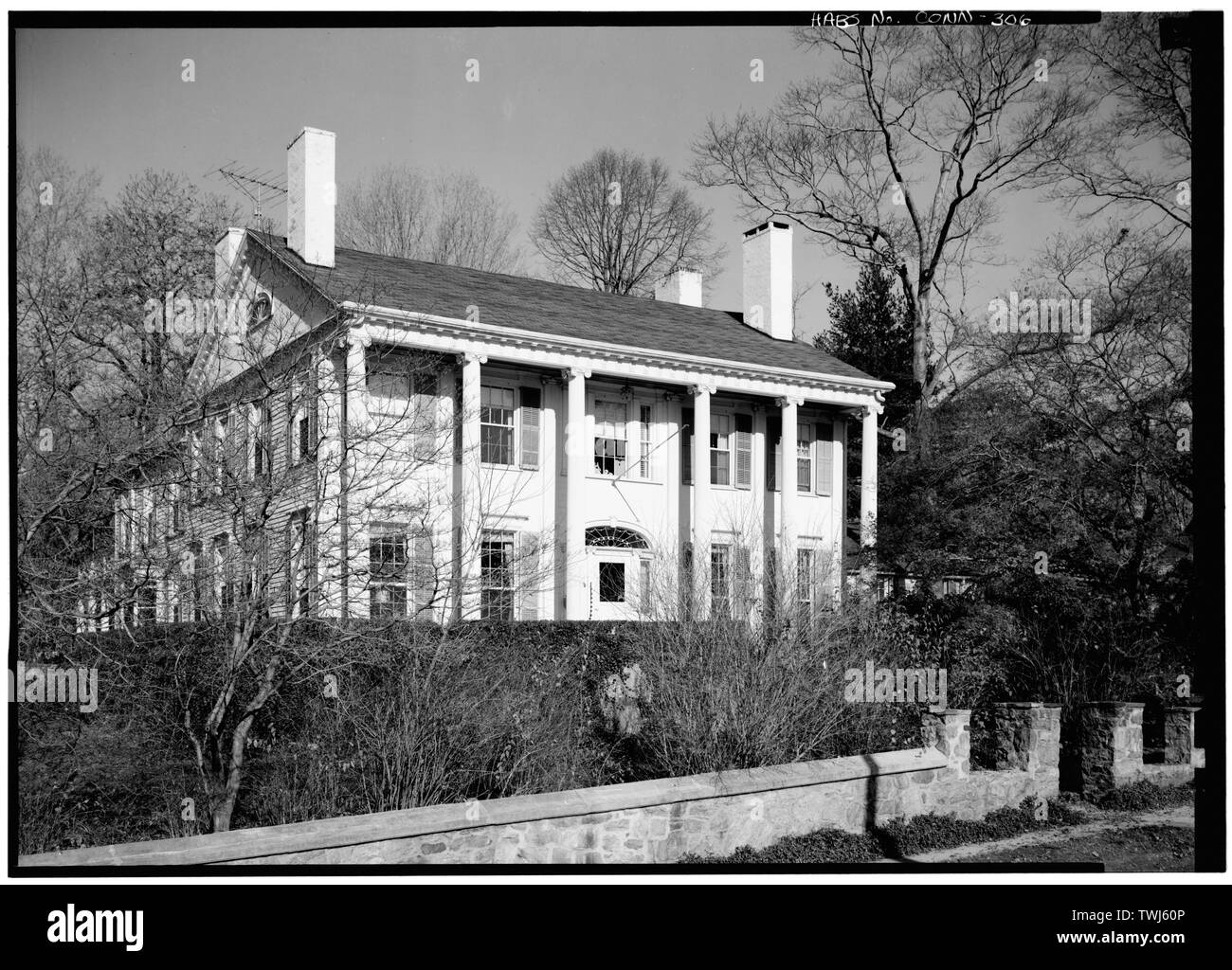 Settembre 1966 VISTA GENERALE SUD (anteriore) della facciata - Charles Perry House, 564 Harbour Road, Southport, Fairfield County, CT Foto Stock